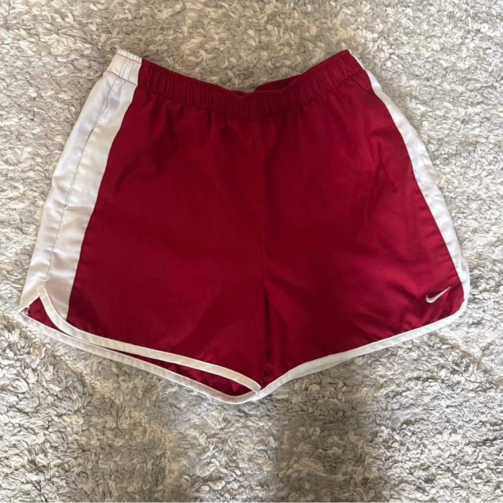 Nike Women's Small Athletic Shorts in Red and White